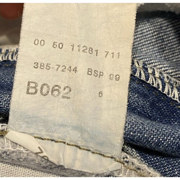 Vintage Lee Denim Midi Skirt Sz 16 Blue Medium Wash Elastic Waist Modest Grunge - Picture 8 of 9